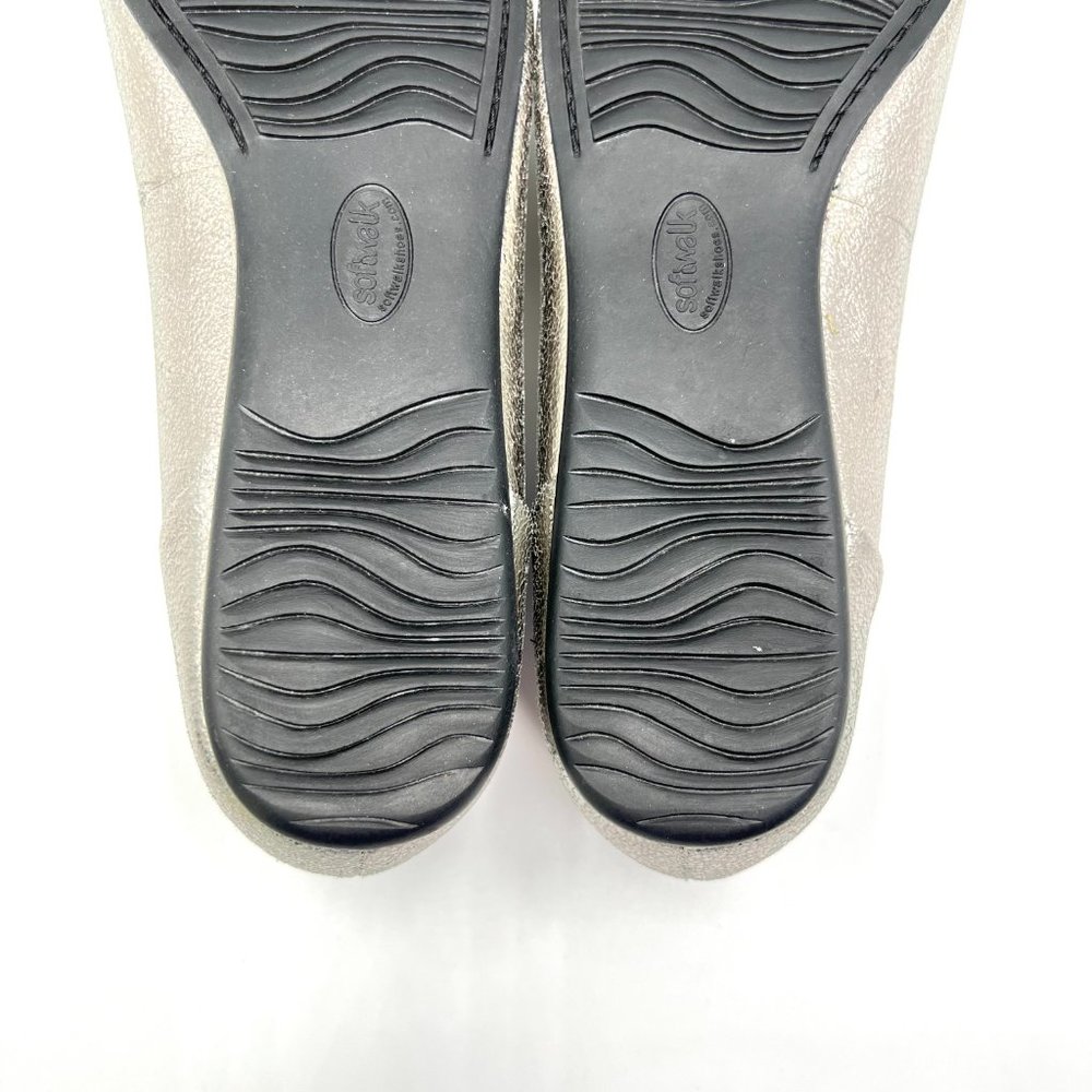 Softwalk Size 9 Sonoma Platinum Silver Leather Comfort Ballet Flats Shoes 9M New - Picture 12 of 14
